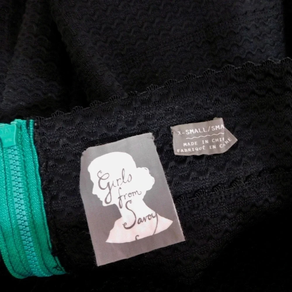 Anthropologie GIRLS FROM SAVOY Black‎ Ponte Bell Skirt Mini Preppy X-Small Small